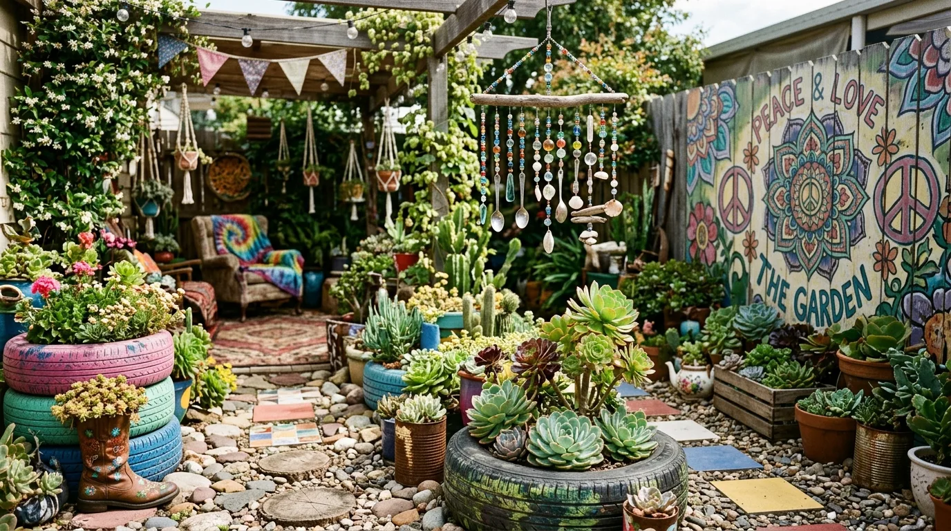 Recycled Material Planter Garden